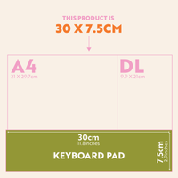 size comparison keyboard planner pad